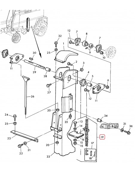 Lant cu Cupe, Elevator Boabe S55Vx96S John Deere AZ46273