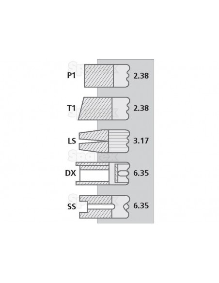 Segmenti Piston 2.38x2.38x3.17x6.35x6.35 mm 40417