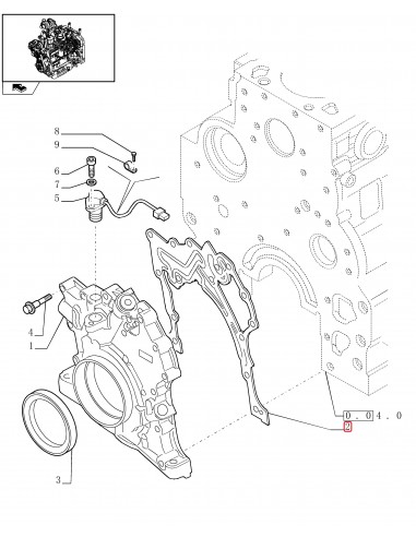 Gasket, Timing Gear Cover, Oil Pump 2.3 mm 2830972, 4899218, ER0002830972