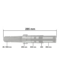 PTO Shaft 283 mm SAME 0.255.3652.0/30, 0.255.3652.030, 02553652030, 2553652030, 0.255.3652.0, 025536520
