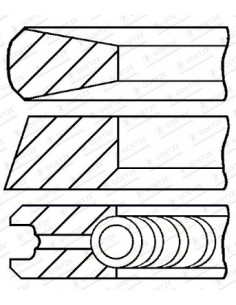 Segmenti Piston Ø 105-3.5x2.5x3.5 mm Perkins 3136L025, 3136L035, 3137L045 2