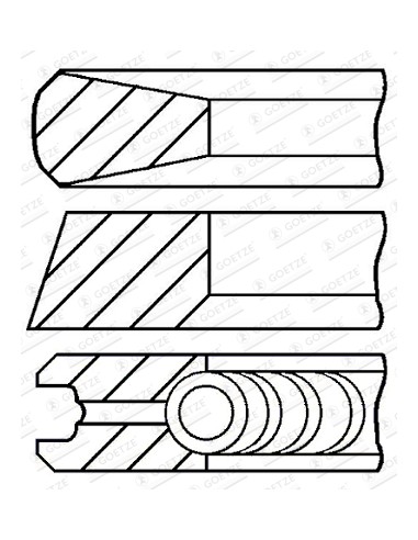 Segmenti Piston Ø 105-3.5x2.5x3.5 mm Perkins 3136L025, 3136L035, 3137L045