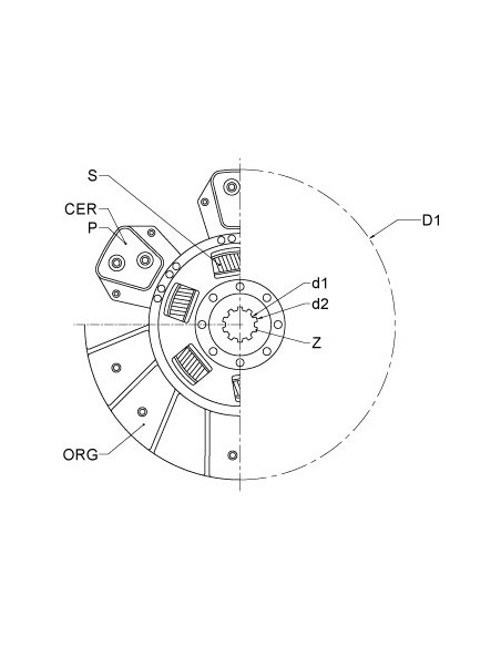 Clutch Disc PTO Ø 310 mm Landini/Massey Ferguson 3105233M91, 3105233M92, 3311352M92, 3311943M91 Clutch Disc PTO Ø 310 mm Landini/Massey Ferguson 3105233M91, 3105233M92, 3311352M92, 3311943M91