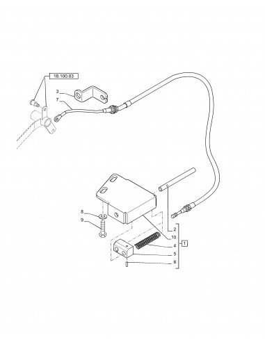 Cablu Reductor 660 mm 84193546, 47455800