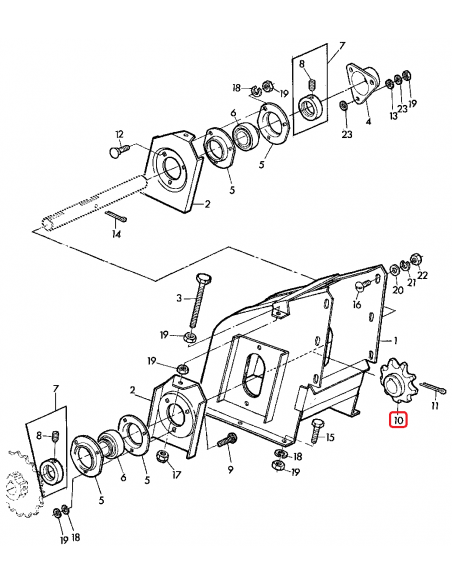 Pinion Lant, Sus Ø 25 mm Z-8 John Deere Z10032, Z10997, Z11209