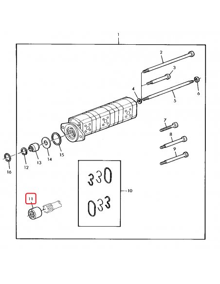 Driver, Hydraulic Pump Z-15 John Deere Z62148