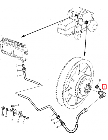 Elbow Fitting, Hydraulic Beater Drive John Deere AZ31666, RT0000792654