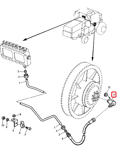 Elbow Fitting, Hydraulic Beater Drive John Deere AZ31666, RT0000792654