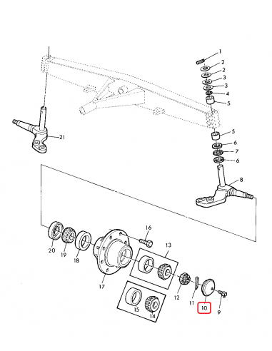 Cap, Rear Axle Spindles 80 mm John Deere H94950