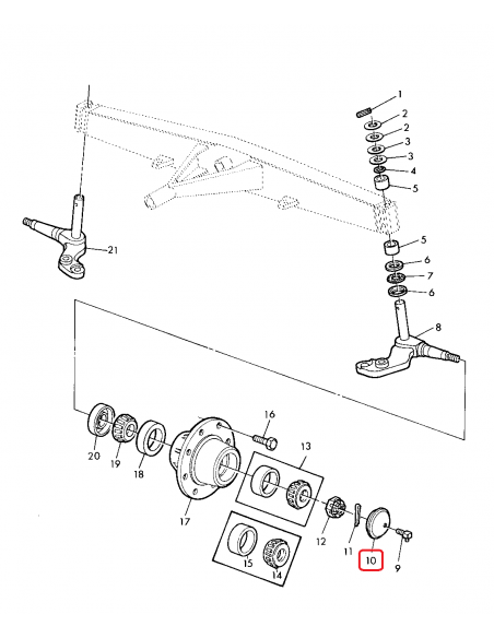 Cap, Rear Axle Spindles 80 mm John Deere H94950