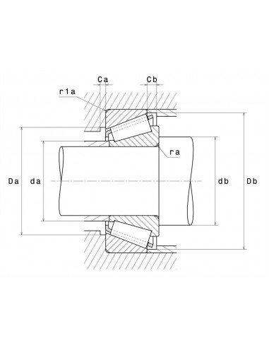 Tapered Roller Bearing 38.10x76.20 mm