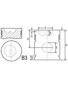 Piston cu Segmenti Ø 105 mm STD SLH 1053P-1056P 004600606 2