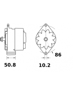 Alternator 14V, 65A , A187873, IA0595, AAK1363, AAK3330, AAK3359, 11.201.595, 11.201.935, 11.201.998, SE501387, SE501835, RE5091 2