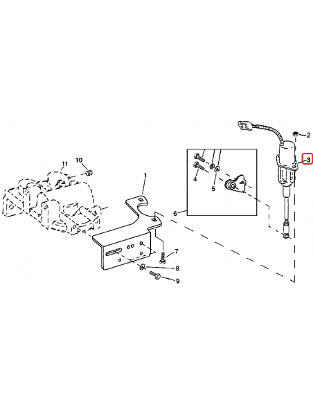 Solenoid, Injection Pump, Fuel Shut Off John Deere RE53507