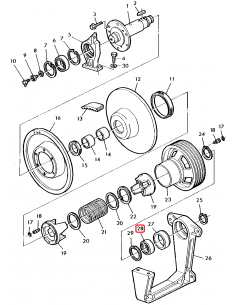 Bearing 55x120x29 mm John Deere AZ41913, 311-NPP-B 2