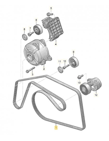 Curea 6PK2414 mm 059903137AG