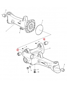 Front Axle Bush Ø 52x57x52 mm John Deere L76471, L113974, CB01455461, 0730060194, 000.139354 2