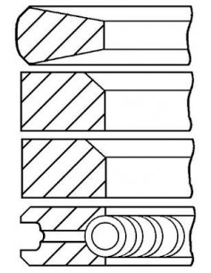 Segmenti Piston Ø 104.77 3.18x2.38x2.38x4.75 mm Ford Diesel 1582429, 1582430 2
