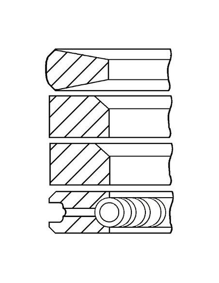 Segmenti Piston Ø 104.77 3.18x2.38x2.38x4.75 mm Ford Diesel 1582429, 1582430