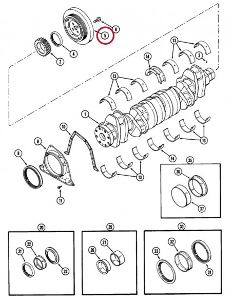 Pulley, Crankshaft Damper 246 mm Case IH J914456, J912681, J910907, 75204967 Pulley, Crankshaft Damper 246 mm Case IH J914456, J912681, J910907, 75204967