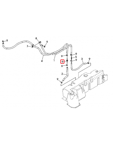 Check Valve, Non Return Ø 8 mm  John Deere AL117189, JXAL117189