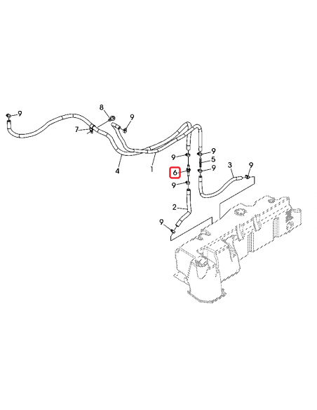 Check Valve, Non Return Ø 8 mm  John Deere AL117189, JXAL117189