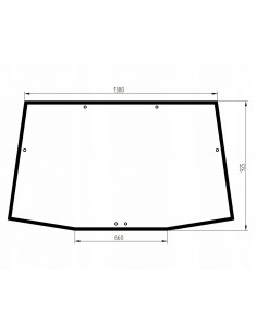 Geam Spate 660x925x1380 mm John Deere  R131208
