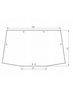 Geam Spate 655x910x1380 mm John Deere R127903, R537492