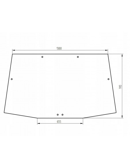 Geam Spate 655x910x1380 mm John Deere R127903, R537492