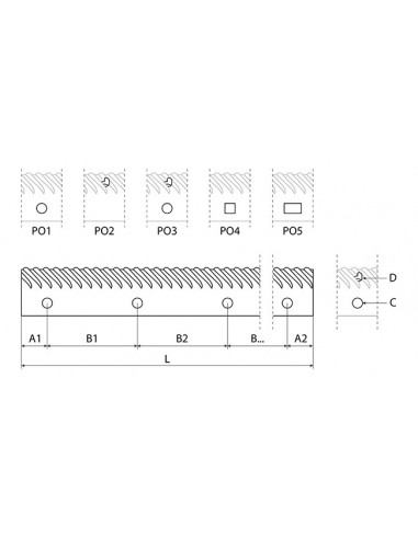 Rasp Bar1645 mm RH+LH John Deere AZ47217