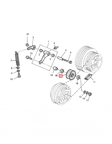 AZ48795, AZ46902, Idler, Belt Tensioner, 225mm