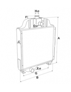 Radiator C7NN 8005M, C7NN8005H, C7NN8005M, 87687383, 81817277 2