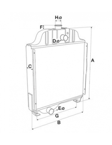 Radiator C7NN 8005M, C7NN8005H, C7NN8005M, 87687383, 81817277