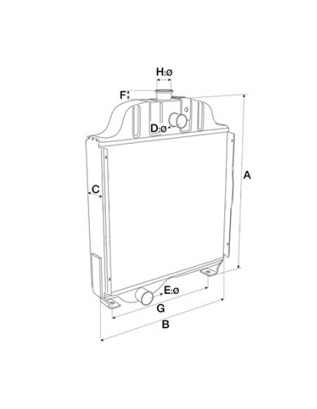 Radiator C7NN 8005M, C7NN8005H, C7NN8005M, 87687383, 81817277