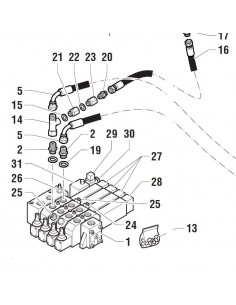Modul Hidraulic Terex, Genie (Modul Distribuitor) 07.0741.0004,  0707410004 2