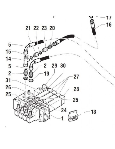 Modul Hidraulic Terex, Genie (Modul Distribuitor) 07.0741.0004,  0707410004