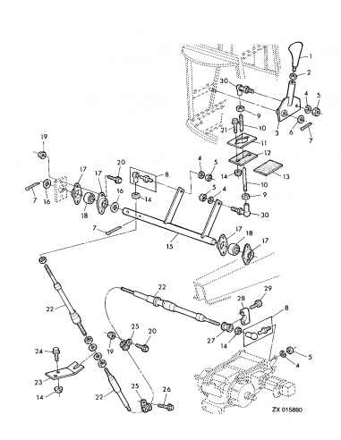 Cablu Cutie Viteze John Deere AZ52195, AZ49345