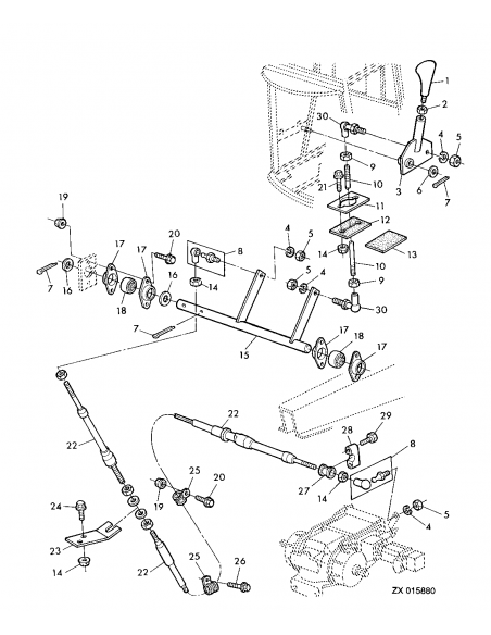 Cablu Cutie Viteze John Deere AZ52195, AZ49345