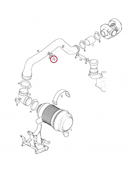 Dop Tubulatura Filtru Aer 140185190003