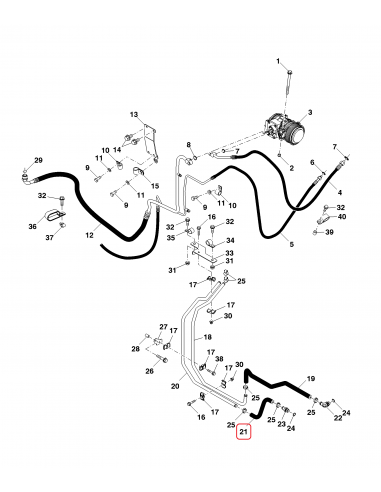 L155789, Furtun, Incalzire, John Deere