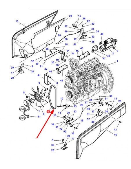 Massey Ferguson 4288688M1, 4285103M1, Valtra V685121905, 685121905, 12PK1915mm Massey Ferguson 4288688M1, 4285103M1, Valtra V685121905, 685121905, 12PK1915mm
