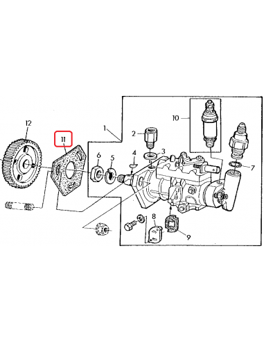 R97354, R77126, T24460, Gasket, Fuel Injection Pump, John Deere