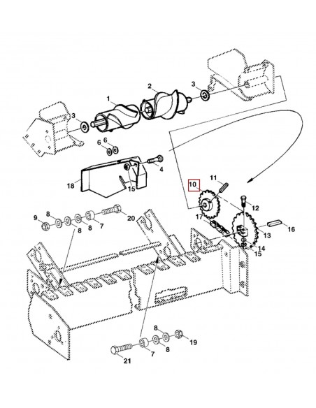 Pinion Lant Z-15 John Deere CC102997, DC24381, A-CC102997