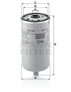 Filtru Combustibil 62x71x155 mm M16X1.5 Mann WDK725 2