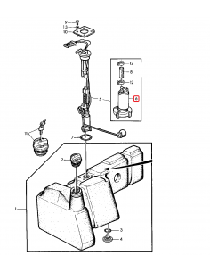 Fuel Pump 12V John Deere AL113125, AL210056, AL226603, AL78405, AL81173, 1-33-155-070, 133155070 2