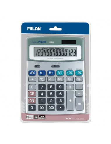 Calculator, Large 14 Digit for Desktop 40924BL Milan