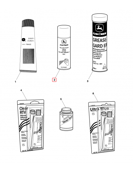 Spray, Paint, Yellow, John Deere, MCF101, MCF201, MCF808, VU7000, RAL1023,