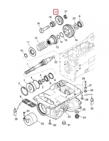 Gear, Transfer Gear Box Z-27  Landini, Massey Ferguson 3535788M1