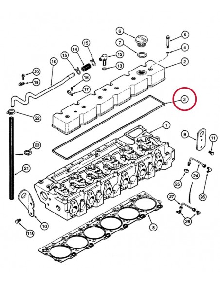Garnitura Capac Culbutori Cummins 3905449, Case IH J905449, 180434, 00180434