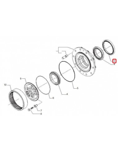 Simering Ø 165x195x16.5/18 mm 140368, 3429790M2, 501058, 253-5021, 24000570, 87538281, 87708971